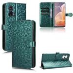 For Motorola Moto G85 5G Honeycomb Dot Texture Leather Phone Case(Green)