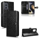 For Motorola Edge 5G 2024 Honeycomb Dot Texture Leather Phone Case(Black)