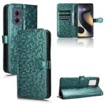 For Motorola Edge 5G 2024 Honeycomb Dot Texture Leather Phone Case(Green)