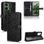 For Motorola Moto G35 5G Honeycomb Dot Texture Leather Phone Case(Black)