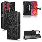 For Motorola Moto G05 / E15 Honeycomb Dot Texture Leather Phone Case(Black)