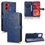 For Motorola Moto G05 / E15 Honeycomb Dot Texture Leather Phone Case(Blue)