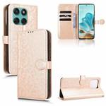 For Motorola Edge 60 Fusion Honeycomb Dot Texture Leather Phone Case(Gold)