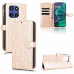 For Motorola Moto G Stylus 5G 2025 Honeycomb Dot Texture Leather Phone Case(Gold)