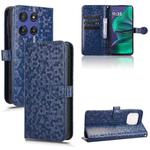 For Motorola Moto G Stylus 5G 2025 Honeycomb Dot Texture Leather Phone Case(Blue)