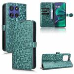 For Motorola Moto G Stylus 5G 2025 Honeycomb Dot Texture Leather Phone Case(Green)