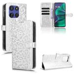 For Motorola Moto G Stylus 5G 2025 Honeycomb Dot Texture Leather Phone Case(Silver)