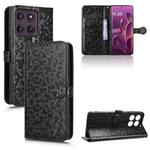 For Motorola Edge 60 Pro Honeycomb Dot Texture Leather Phone Case(Black)