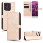 For Motorola Edge 60 Pro Honeycomb Dot Texture Leather Phone Case(Gold)