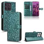 For Motorola Edge 60 Pro Honeycomb Dot Texture Leather Phone Case(Green)