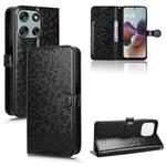 For Motorola Moto G56 5G Honeycomb Dot Texture Leather Phone Case(Black)