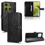 For Motorola Moto G86 5G Honeycomb Dot Texture Leather Phone Case(Black)