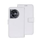 For OnePlus 12R idewei Crazy Horse Texture Leather Phone Case(White)