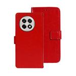 For OnePlus 13R idewei Crazy Horse Texture Leather Phone Case(Red)