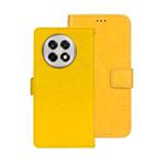For OnePlus 13R idewei Crazy Horse Texture Leather Phone Case(Yellow)