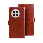 For OnePlus 13R idewei Crazy Horse Texture Leather Phone Case(Brown)