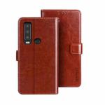 For CAT S75 idewei Crazy Horse Texture Leather Phone Case(Brown)