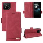 For ASUS ROG Phone 9 Magnetic Clasp Leather Phone Case(Red)