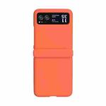 For Motorola Razr 40 3 in 1 Skin Feel PC Phone Case with Hinge(Orange)