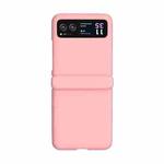 For Motorola Razr 40 3 in 1 Skin Feel PC Phone Case with Hinge(Pink)