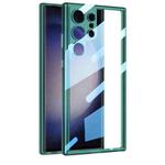 For Samsung Galaxy S24 Ultra 5G GKK Space Frame Transparent PC + TPU Phone Case(Transparent Green)