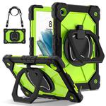 For Samsung Galaxy Tab A8 10.5 2021 Contrast Color Robot Silicone Hybrid PC Tablet Case(Black Yellow Green)