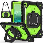 For Samsung Galaxy Tab S10 FE / S9 Contrast Color Robot Silicone Hybrid PC Tablet Case(Black Yellow Green)