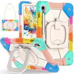 For Samsung Galaxy Tab S10 FE / S9 Contrast Color Robot Silicone Hybrid PC Tablet Case(Colorful Blue)