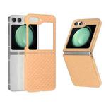 For Samsung Galaxy Z Flip5 5G Wave Pattern Matte PC Phone Case(Peach)