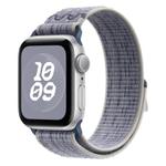 For Apple Watch Ultra 49mm Loop Nylon Watch Band(Grey with Blue)