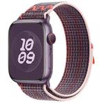 For Apple Watch SE 44mm Loop Nylon Watch Band(Berry Purple)