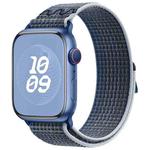 For Apple Watch Series 5 44mm Loop Nylon Watch Band(Storm Blue)