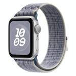 For Apple Watch Series 2 42mm Loop Nylon Watch Band(Grey with Blue)