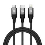 Nillkin Swift Pro 1m 3 in 1 USB to 8 Pin + Type-C + Micro USB Fast Charging Cable(Black)