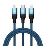 Nillkin Swift Pro 1m 3 in 1 USB to 8 Pin + Type-C + Micro USB Fast Charging Cable(Blue)