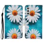 For Samsung Galaxy A55 Colored Drawing Pattern Flip Leather Phone Case(Daisy)
