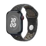 For Apple Watch Series 9 45mm Coloful Silicone Watch Band(Midnight Black Brown)