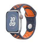 For Apple Watch 38mm Coloful Silicone Watch Band(Dark Blue Mango)