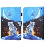 For Amazon Kindle Fire HD10 2023/2021 Coloured Drawing Stitching Smart Leather Tablet Case(Double Shadow Tiger)