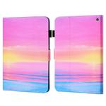 For Amazon Kindle Fire HD10 2023/2021 Coloured Drawing Stitching Smart Leather Tablet Case(Sunrise)