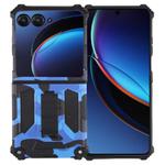 For Motorola Razr 40 Ultra Camouflage Armor Kickstand TPU + PC Magnetic Phone Case(Dark Blue)