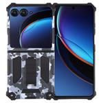For Motorola Razr 40 Ultra Camouflage Armor Kickstand TPU + PC Magnetic Phone Case(Grey)