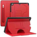For iPad 10.2 2021 / 2020 / 10.5 Notebook Magnetic Leather Tablet Case(Red)