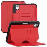 For iPad mini 2024 / mini 6 Notebook Magnetic Leather Tablet Case(Red)