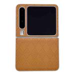 For Huawei Pura X Pearlescent Paint Diamond Shaped Checkered Leather Phone Case(Brown)