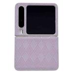 For Huawei Pura X Pearlescent Paint Diamond Shaped Checkered Leather Phone Case(Purple)