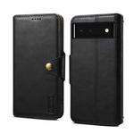For Google Pixel 6 Denior Cowhide Texture Wallet Style Leather Phone Case(Black)