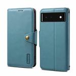 For Google Pixel 6 Denior Cowhide Texture Wallet Style Leather Phone Case(Blue)