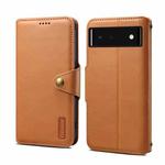 For Google Pixel 6 Denior Cowhide Texture Wallet Style Leather Phone Case(Khaki)