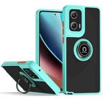 For Motorola Moto G Stylus 5G 2024 Q Shadow 1 Series TPU + PC Phone Case with Ring(Sky Blue)